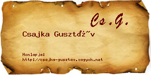 Csajka Gusztáv névjegykártya