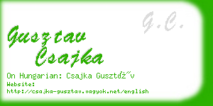 gusztav csajka business card